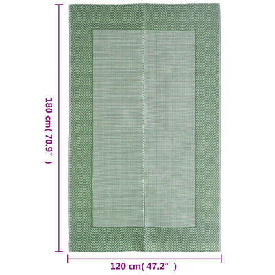 vidaXL zöld PP kültéri szőnyeg 120 x 180 cm