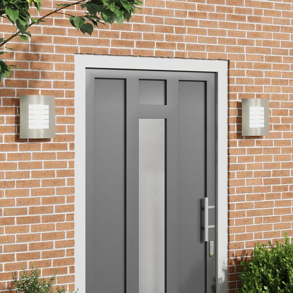 vidaXL Kültéri Fali Lámpák 2 pcs Ezüst 23.5 x 10.5 x 26 cm