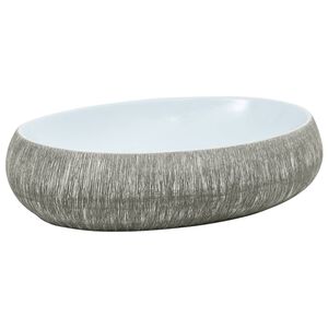 vidaXL sz&uuml;rke &eacute;s k&eacute;k ker&aacute;mia ov&aacute;lis asztali mosd&oacute; 59 x 40 x 15 cm