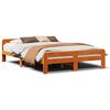vidaXL viaszbarna t&ouml;m&ouml;r fenyőfa &aacute;gy matrac n&eacute;lk&uuml;l 150 x 200 cm
