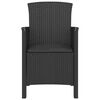 vidaXL grafitszürke polyrattan kerti szék párnával