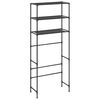 vidaXL 3 szintes fekete mos&oacute;g&eacute;p feletti t&aacute;rol&oacute;&aacute;llv&aacute;ny 69 x 28 x 169 cm