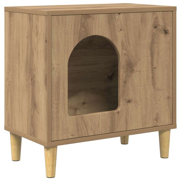 vidaXL Macska H&aacute;z Műv&eacute;szi t&ouml;lgy 51 x 30 x 52 cm Faanyag