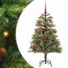 vidaXL Mű kar&aacute;csonyfa LED -es l&aacute;mp&aacute;kkal Z&ouml;ld 150 cm PVC &eacute;s f&eacute;m