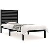 vidaXL Small Single fekete t&ouml;m&ouml;r fa &aacute;gykeret 75 x 190 cm