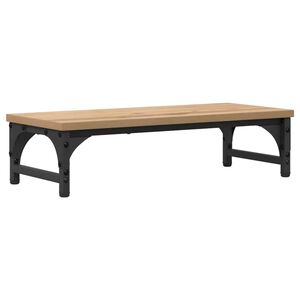 vidaXL Monitor Tart&oacute; K&eacute;zműves T&ouml;lgy 55 x 23 x 14 cm Szerelt Fa