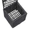vidaXL fekete rácsos polyrattan magaságyás 1 kaspóval 30 x 30 x 107 cm