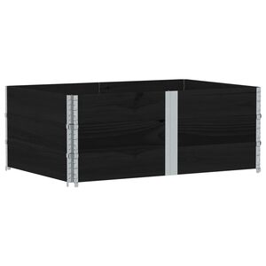 vidaXL fekete t&ouml;m&ouml;r fenyőfa kerti n&ouml;v&eacute;nytart&oacute; 150 x 100 cm