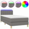 vidaXL s&ouml;t&eacute;tsz&uuml;rke sz&ouml;vet rug&oacute;s &eacute;s LED-es &aacute;gy matraccal 100x200 cm