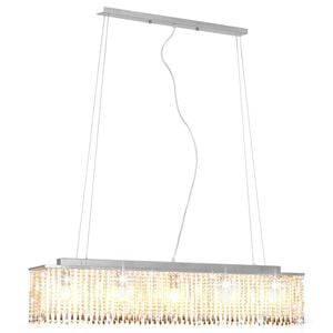 vidaXL ez&uuml;stsz&iacute;nű mennyezeti l&aacute;mpa krist&aacute;lygy&ouml;ngy&ouml;kkel 104 cm E14