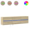 vidaXL sonoma t&ouml;lgy sz&iacute;nű falra TV-szekr&eacute;ny LED-del 180 x 31 x 45 cm