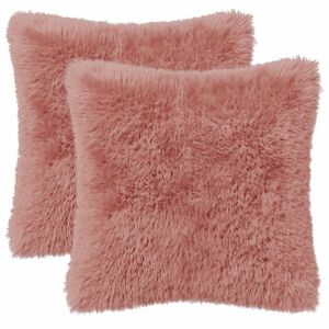 vidaXL P&aacute;rna huzat 2 pcs HEERLEN R&oacute;zsasz&iacute;n 30 x 30 cm PV Mikropl&uuml;ss