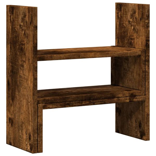 vidaXL f&uuml;st&ouml;s t&ouml;lgy szerelt fa &aacute;ll&iacute;that&oacute; asztali szervező 40x17x41 cm