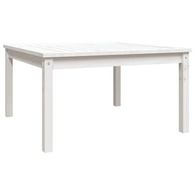 vidaXL fehér tömör fenyőfa kerti asztal 82,5x82,5x45 cm