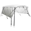 vidaXL n&eacute;gy&aacute;g&uacute; bimini tető h&aacute;l&oacute;s oldalfalakkal 243x(230-244)x137 cm