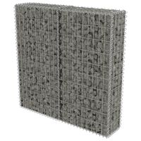 vidaXL horganyzott acél gabion fal felső zárással 100 x 20 x 100 cm
