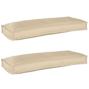 vidaXL Raklap párna készlet 2 pcs Bézs 100 x 40 x 8 cm Oxford szövet