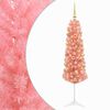 vidaXL Karcs&uacute; műkar&aacute;csonyfa g&ouml;mb&ouml;kkel 150 cm 150 LED Meleg feh&eacute;r