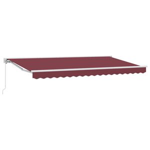 vidaXL Napernyő keret Burgundi 350 x 200 cm Poli&eacute;szter PU bevonattal