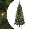 vidaXL Mű kar&aacute;csonyfa 300 LED-del &aacute;llv&aacute;nnyal Z&ouml;ld 210 cm PE &eacute;s PVC