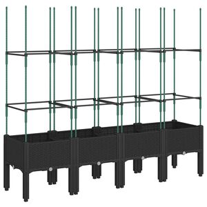 vidaXL fekete polipropil&eacute;n r&aacute;csos kerti &uuml;ltetől&aacute;da 160 x 40 x 142,5 cm