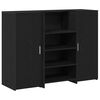 vidaXL recepci&oacute;s pult fekete t&ouml;lgysz&iacute;nű 135x50x103,5 cm szerelt fa