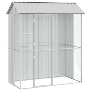 vidaXL Mad&aacute;r kalitka Sz&uuml;rke 215 x 110 x 247 cm Horganyzott ac&eacute;l