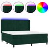 vidaXL s&ouml;t&eacute;tz&ouml;ld b&aacute;rsony rug&oacute;s &eacute;s LED-es &aacute;gy matraccal 160x200 cm