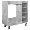 vidaXL Golf Szekr&eacute;ny ker&eacute;kkel Egysz&iacute;nű Beton Sz&uuml;rke 90 x 45 x 98 cm