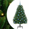 vidaXL Mű kar&aacute;csonyfa 150 cm 150 LED Meleg feh&eacute;r PVC &eacute;s Ac&eacute;l Z&ouml;ld