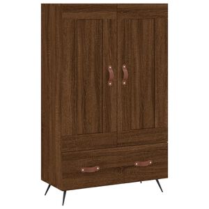 vidaXL barna t&ouml;lgysz&iacute;nű szerelt fa magasszekr&eacute;ny 69,5 x 31 x 115 cm
