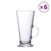 vidaXL 6 db latte poh&aacute;r foganty&uacute;val 250 ml