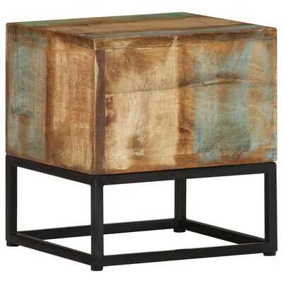 vidaXL tömör újrahasznosított fa kisasztal 30 x 30 x 33 cm