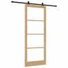 vidaXL Cs&uacute;sz&oacute; ajt&oacute; ORKDAL Term&eacute;szetes &eacute;s fekete 93 x 232 cm