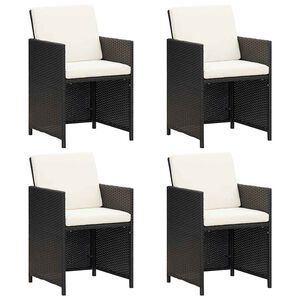 vidaXL 4 db fekete polyrattan kerti sz&eacute;k