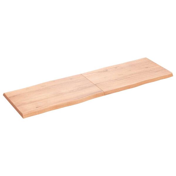 vidaXL világosbarna kezelt tömör asztallap 160x50x(2-4) cm
