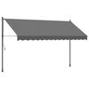 vidaXL antracit sz&ouml;vet &eacute;s ac&eacute;l feltekerhető napellenző 350 x 150 cm