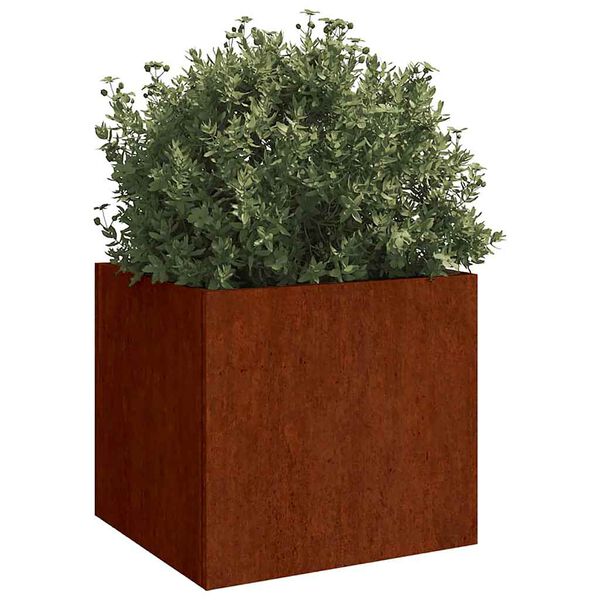 vidaXL 2 db corten ac&eacute;l n&ouml;v&eacute;nytart&oacute; 42x40x39 cm