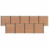 vidaXL Ker&iacute;t&eacute;s K&eacute;szlet 9 db 1564 x 186 cm WPC &eacute;s Alum&iacute;nium Barna