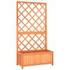vidaXL barna t&ouml;m&ouml;r fenyőfa vir&aacute;gl&aacute;da r&aacute;ccsal 70 x 30 x 135 cm