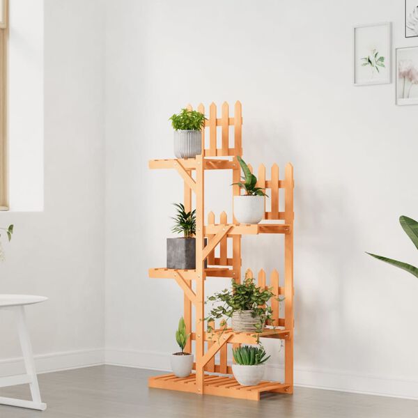 vidaXL tömör fenyőfa virágtartó állvány 60 x 25 x 130 cm