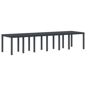 vidaXL Kerti Asztal Antracit 350 x 100 x 74 cm polirattan