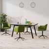vidaXL 4 db világoszöld bársony forgó étkezőszék