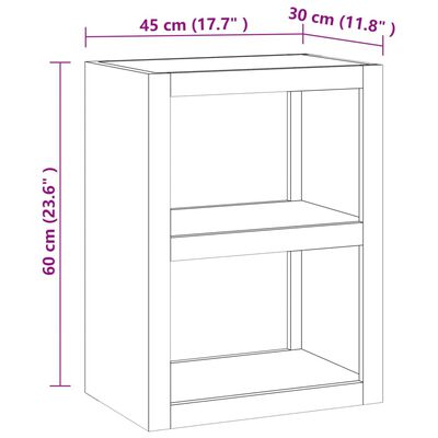 vidaXL tömör tíkfa kisasztal 45 x 30 x 60 cm