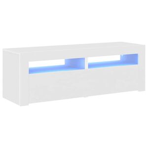 vidaXL feh&eacute;r TV-szekr&eacute;ny LED-l&aacute;mp&aacute;kkal 120 x 35 x 40 cm