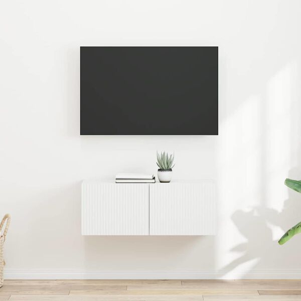 vidaXL TV Fali Szekr&eacute;ny 2 pcs Feh&eacute;r 60 x 31 x 29.5 cm Faanyag