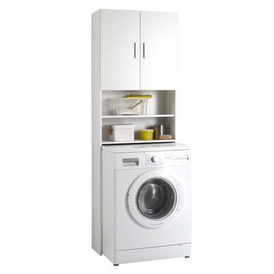 FMD fehér mosógép szekrény tárolóhellyel
