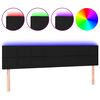 vidaXL fekete sz&ouml;vet LED-es fejt&aacute;mla 160x5x78/88 cm