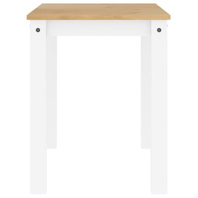 vidaXL Panama fehér tömör fenyőfa ebédlőasztal 117 x 60 x 75 cm