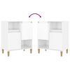 vidaXL 2 db magasf&eacute;nyű feh&eacute;r szerelt fa t&aacute;lal&oacute;szekr&eacute;ny 60 x 35 x 70 cm